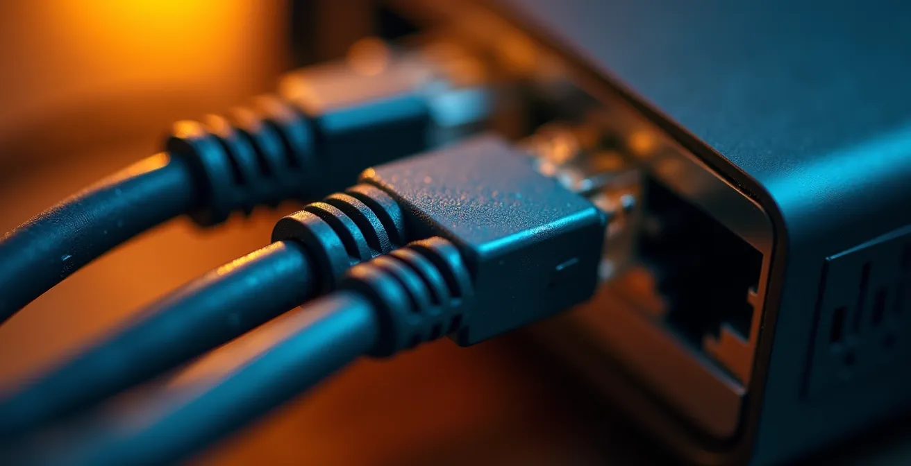 Visualisierung der parallelen Datenströme zwischen Router und Smart-Home-Geräten