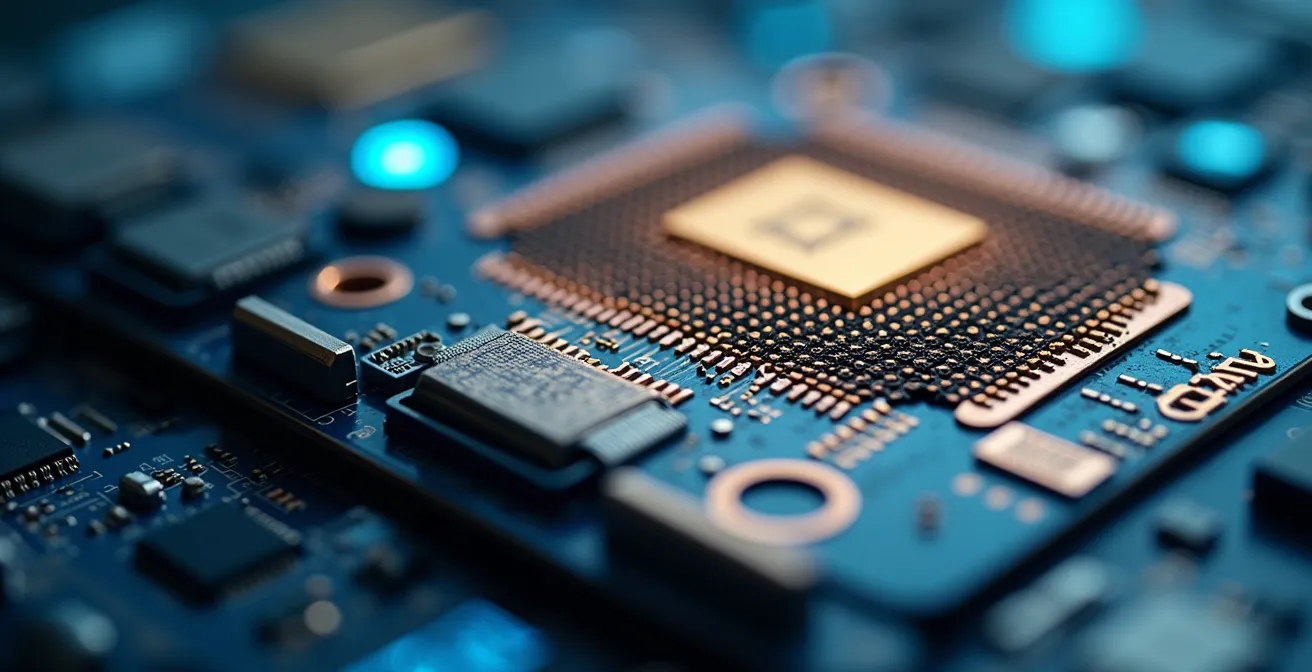 Diagnostische Darstellung der Smartphone-Performance-Tests für RAM und CPU